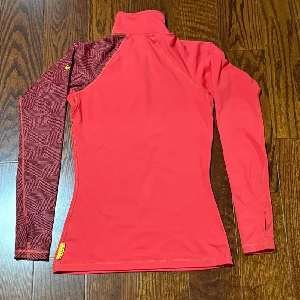 Nike pro orange quarter zip